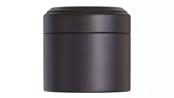 Black Cosmetic Jar 06 3D model