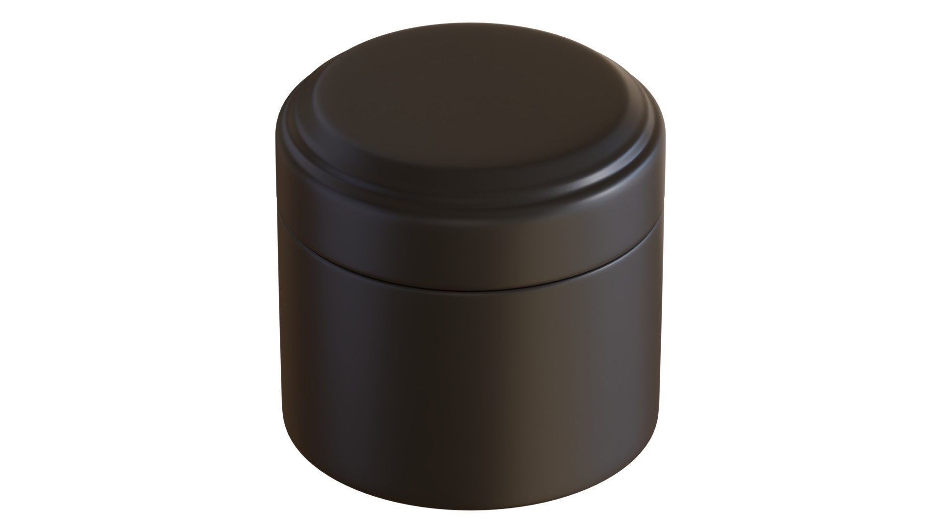 Black Cosmetic Jar 06 3D model_2