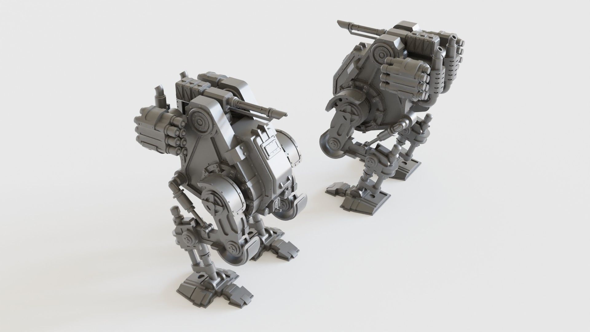 Gothic Sci Fi Walker 3D print model_14