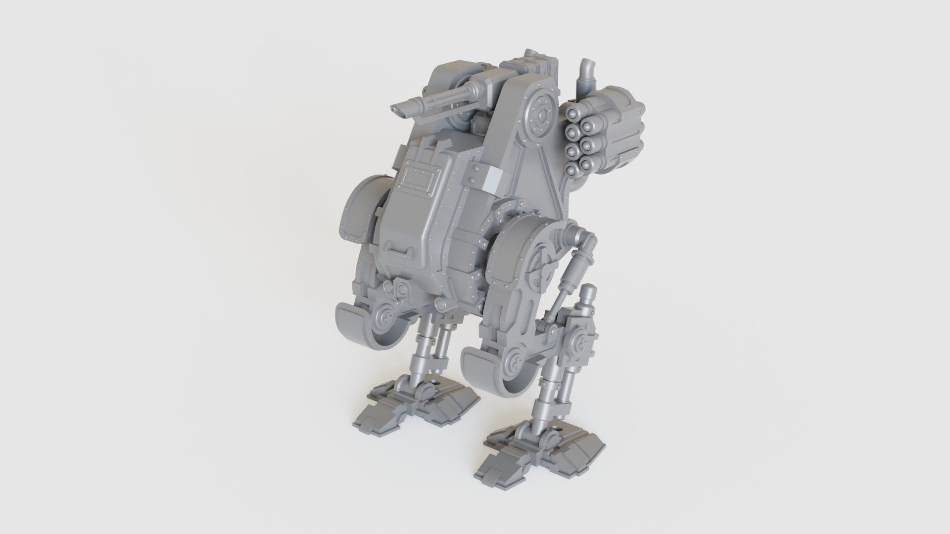 Gothic Sci Fi Walker 3D print model_4