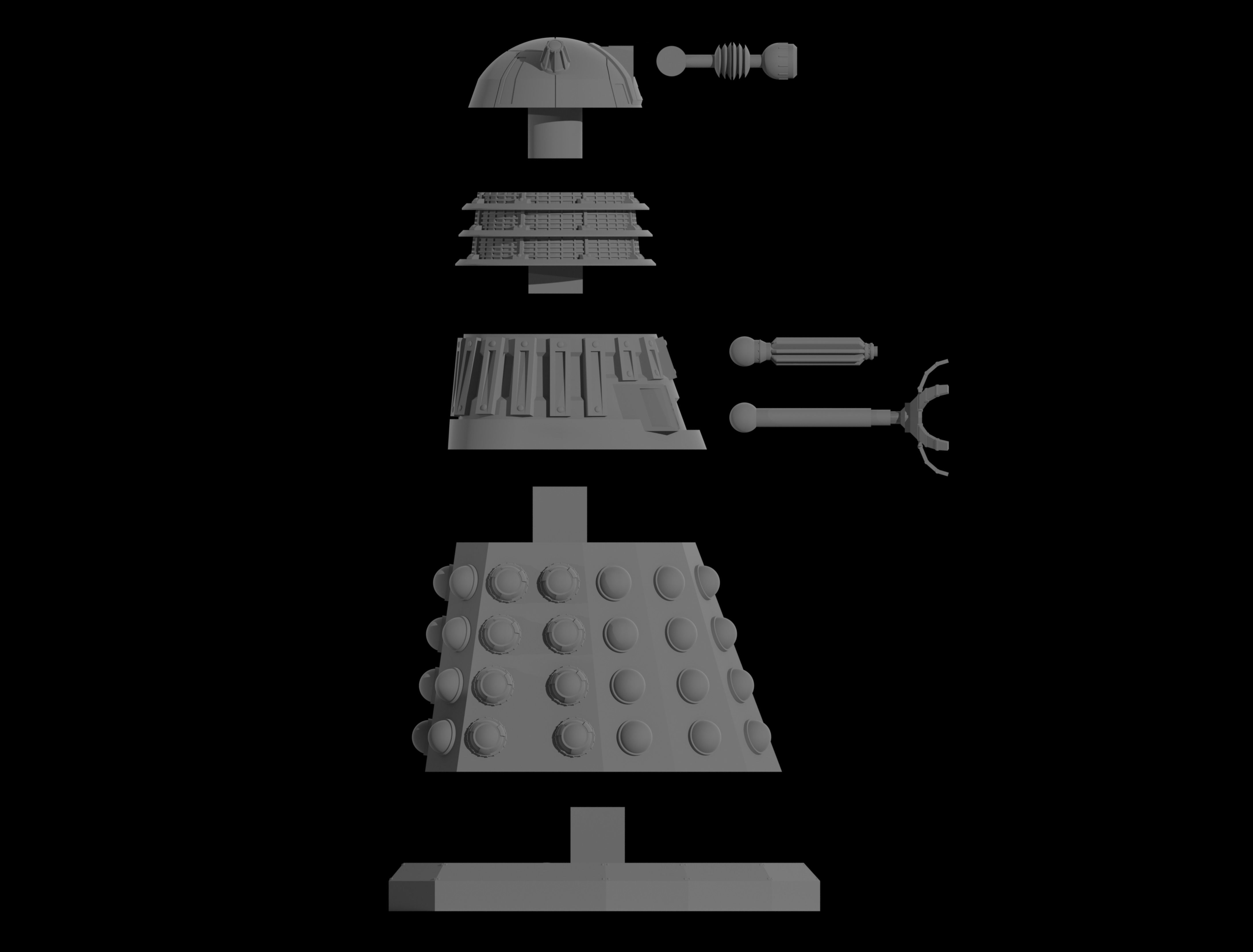 05 D-A-L-E-K - Restoration Empire Scientist - 32mm Miniature - 3D print model_1