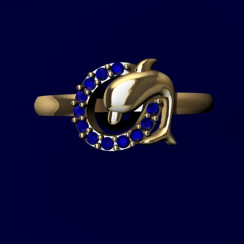 ANILLO DE DELFIN MODELO 3D  3D print model_1