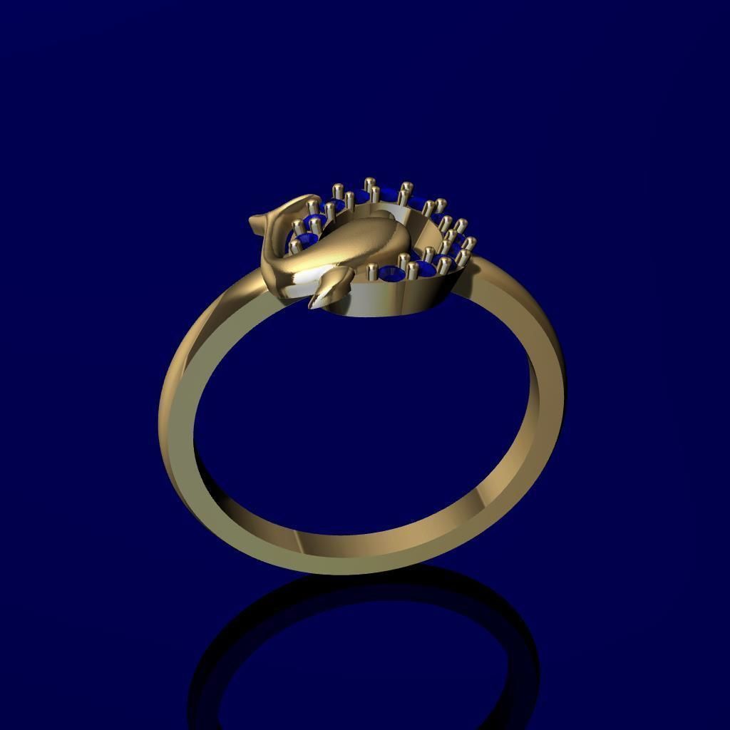 ANILLO DE DELFIN MODELO 3D  3D print model_4