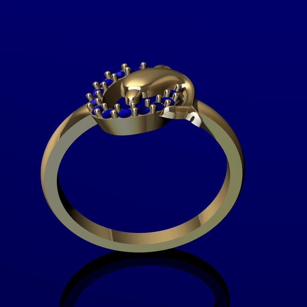 ANILLO DE DELFIN MODELO 3D  3D print model_3
