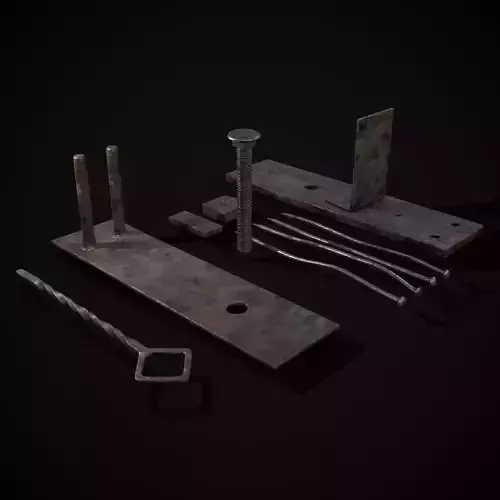 Deconstructed Blacksmith Fuller Low-poly 3D model