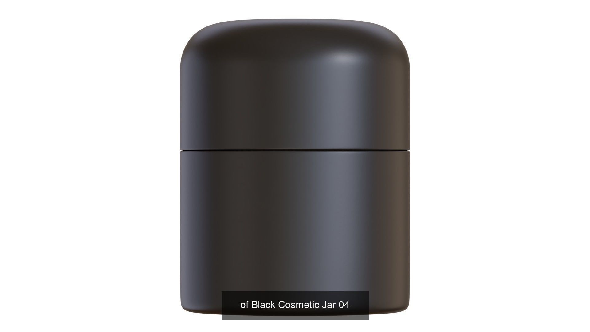 Black Cosmetic Jars 3D Model Collection_4