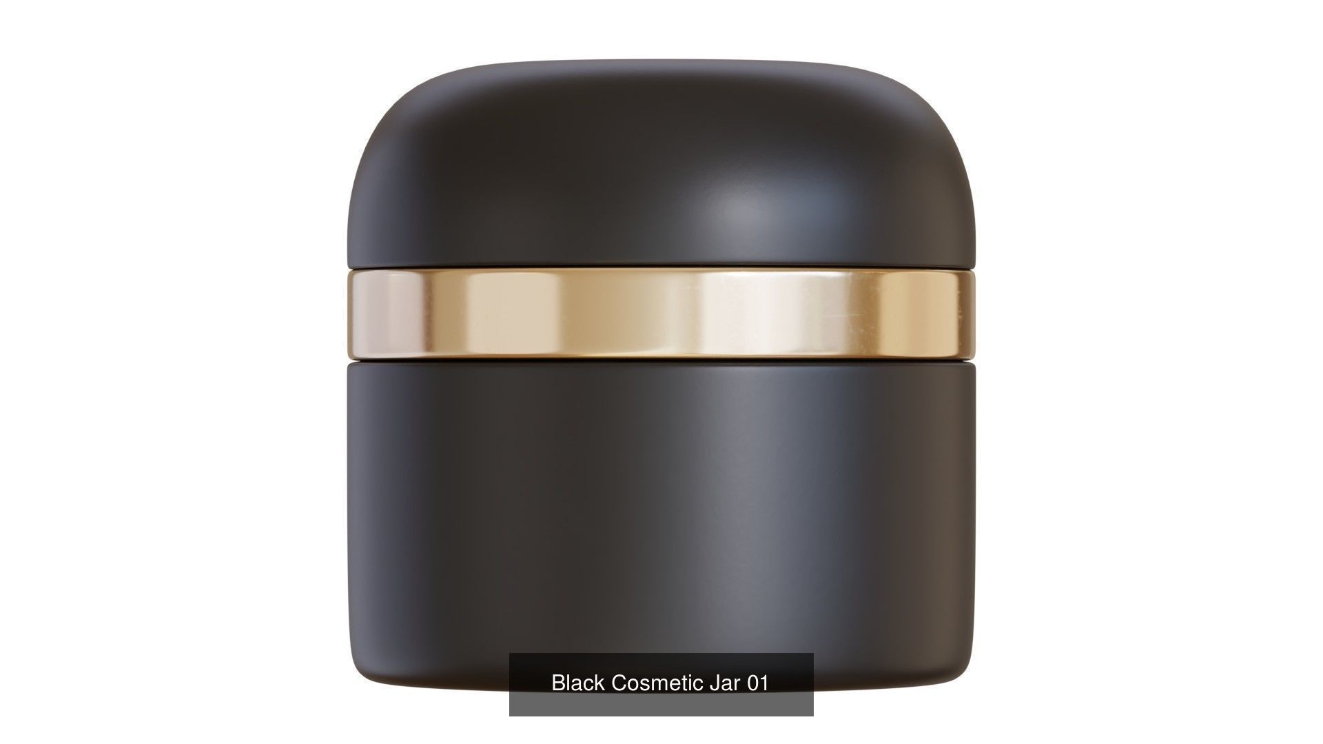 Black Cosmetic Jars 3D Model Collection_1