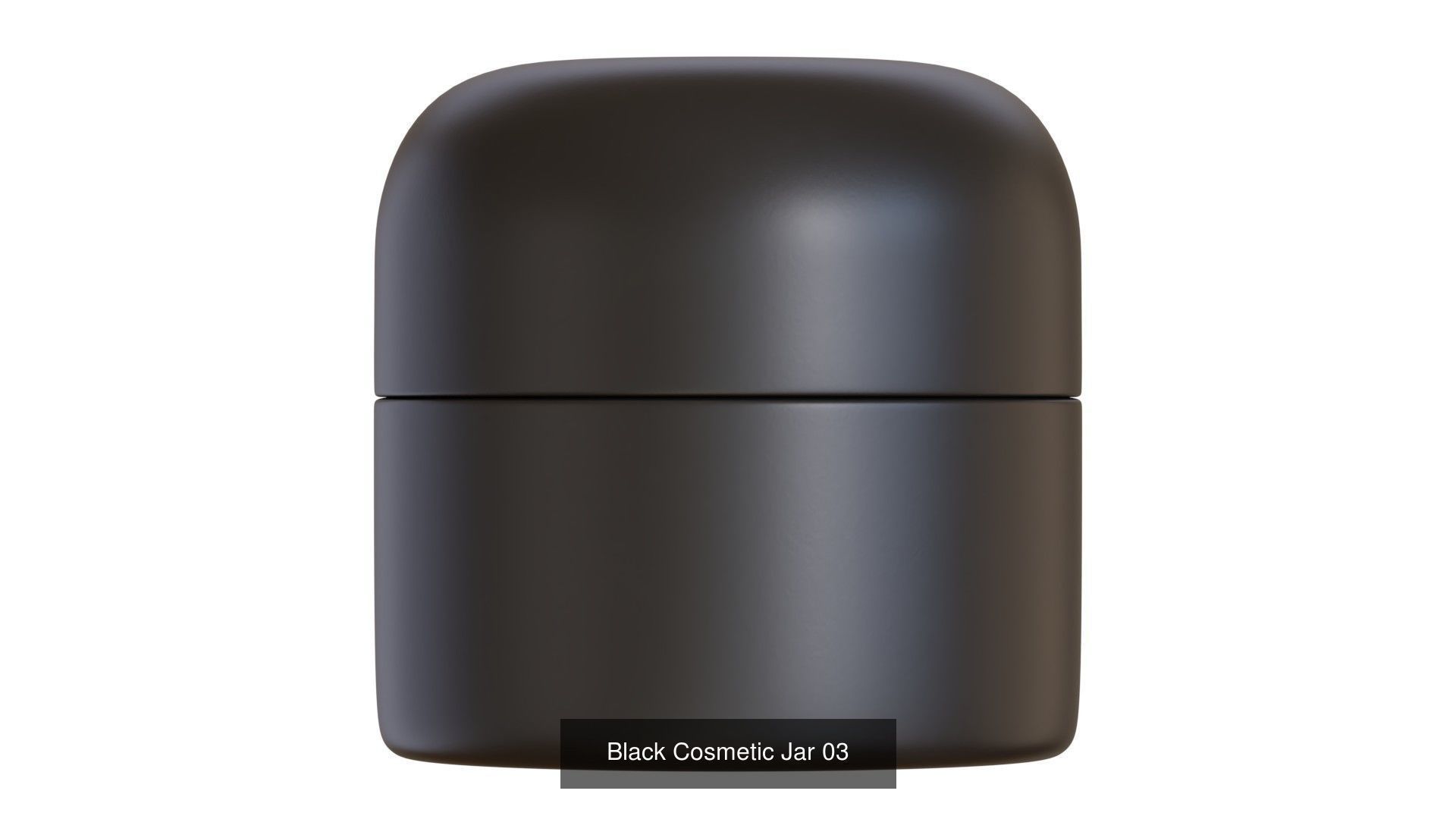 Black Cosmetic Jars 3D Model Collection_3