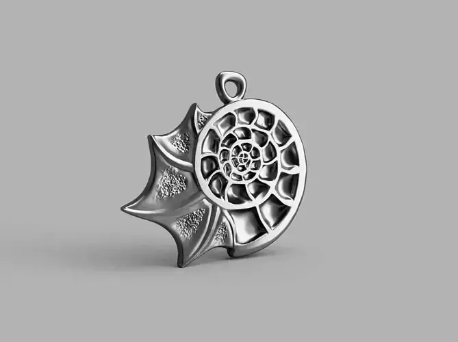 Pendant-Sea shell-3D model STL-file for 3D printing 3D print model