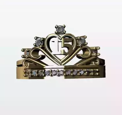 anillo de 15 de corona MODELO 3D