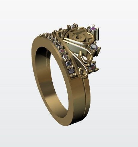 anillo de 15 de corona MODELO 3D 3D print model_1