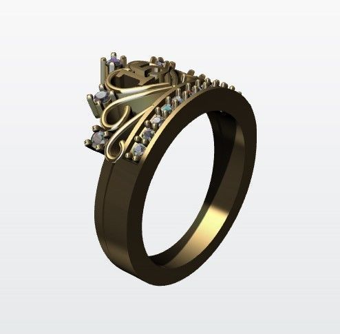 anillo de 15 de corona MODELO 3D 3D print model_2