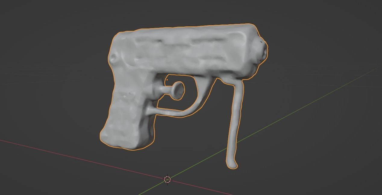 Orange Water Gun 3D model_4