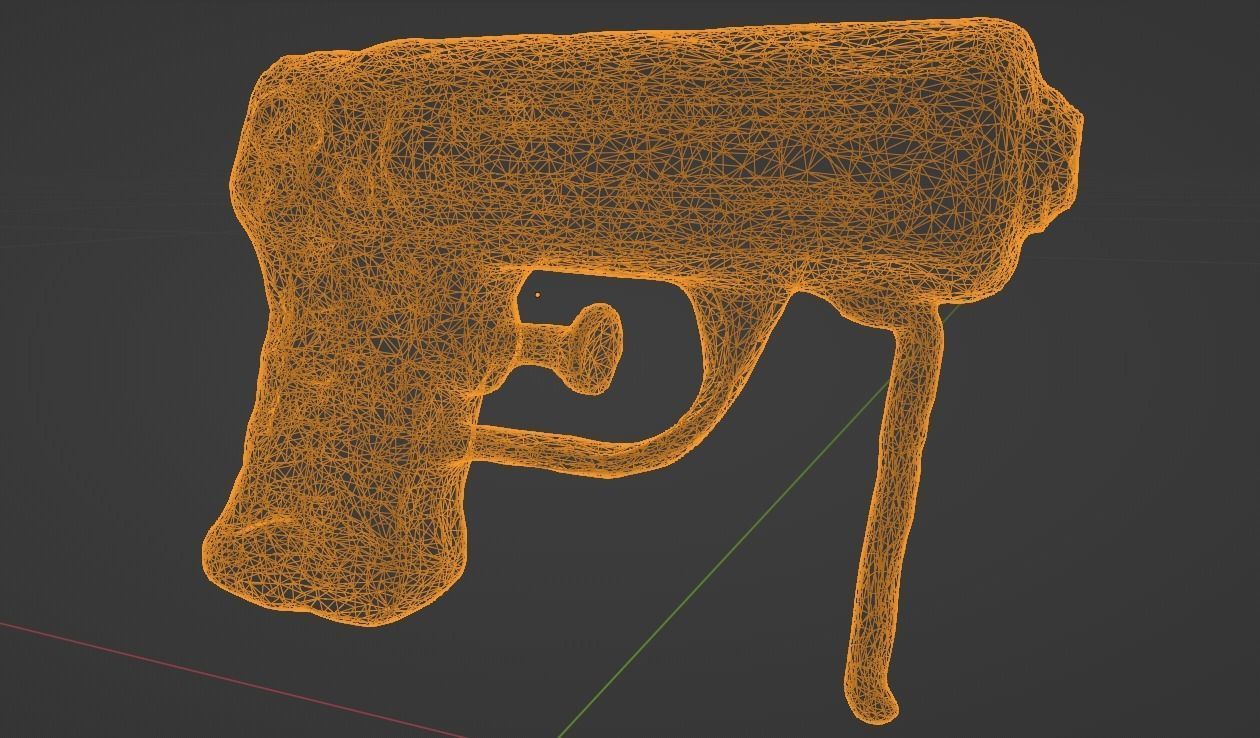 Orange Water Gun 3D model_2