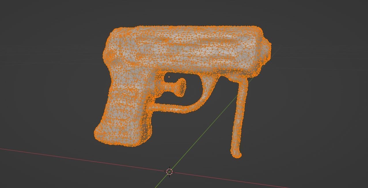 Orange Water Gun 3D model_3