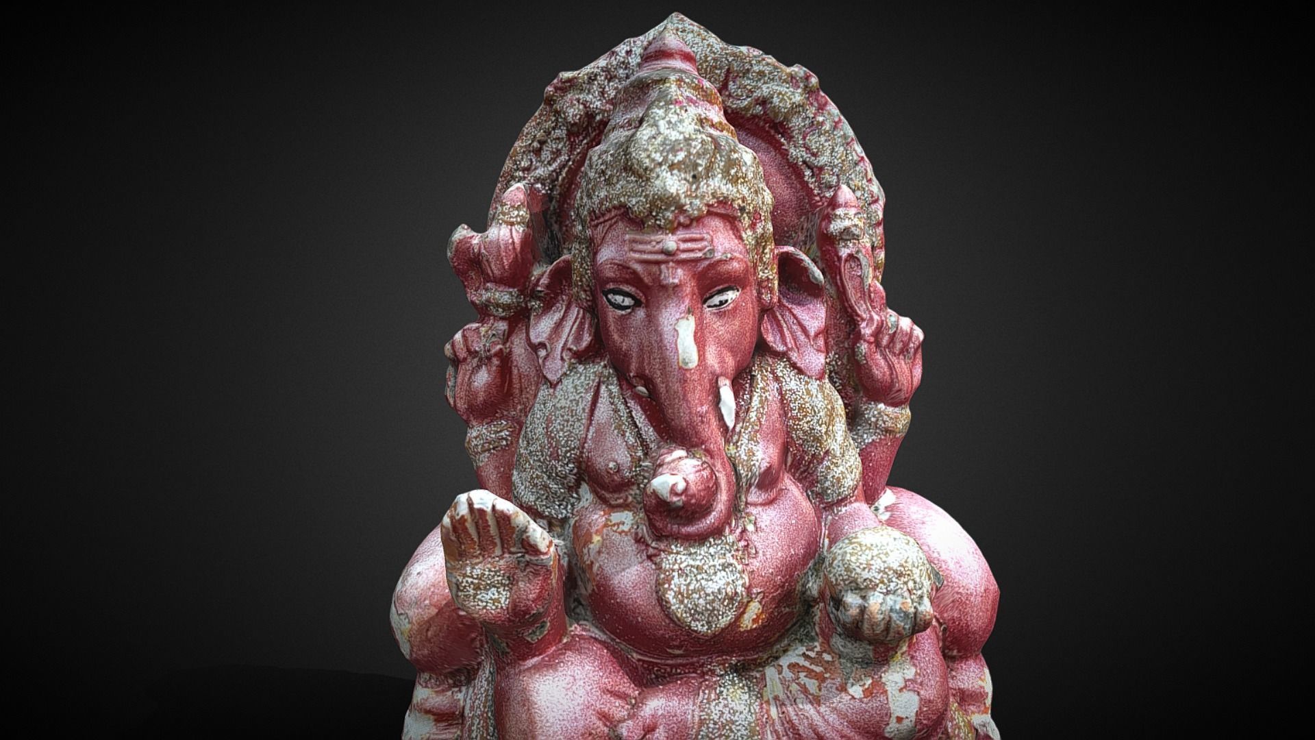 Ganesha 5 Low-poly 3D model_1