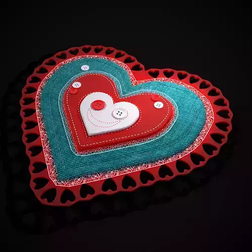 Valentines Fabric Heart