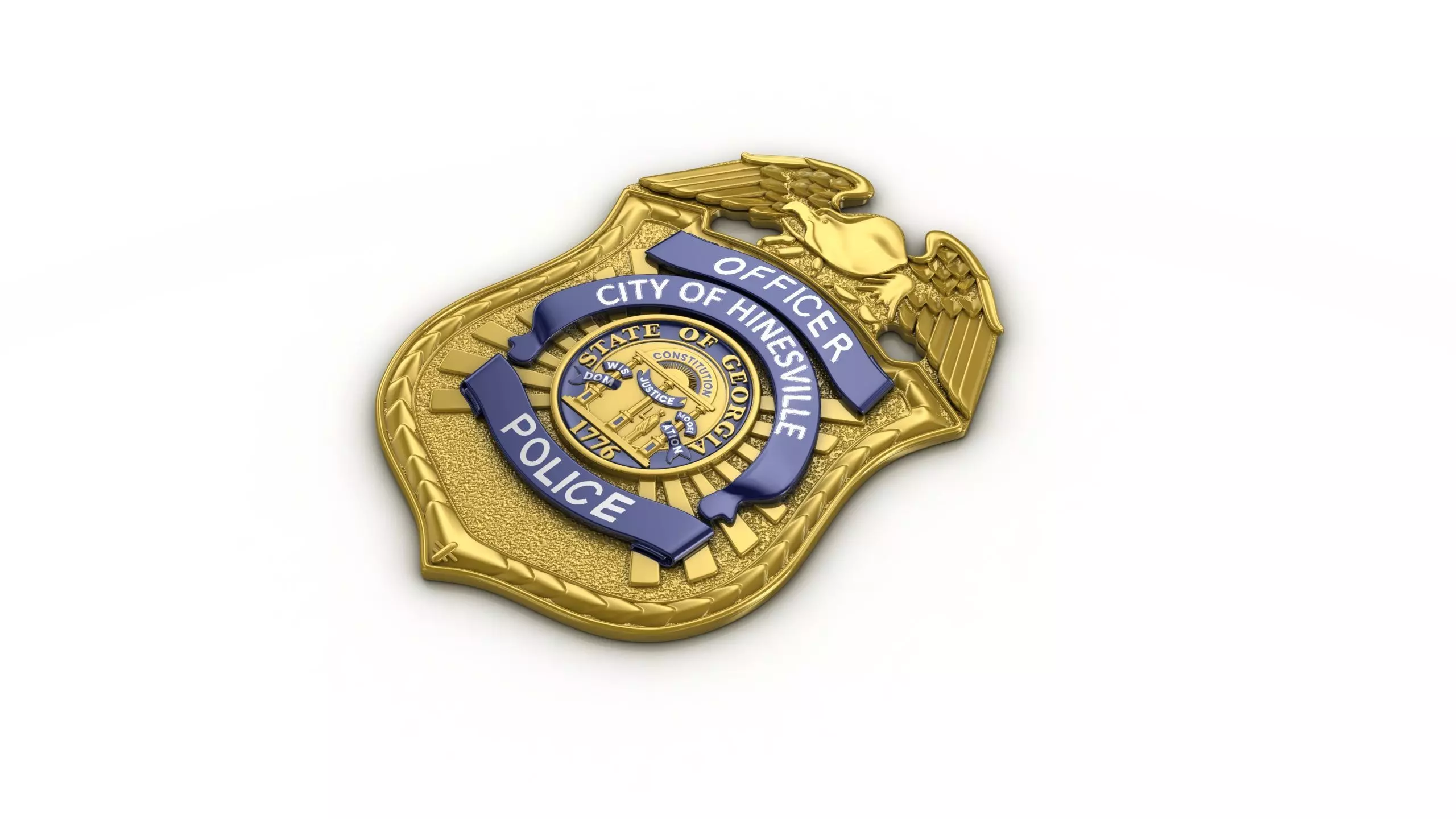 Police Badge Low-poly 3D model