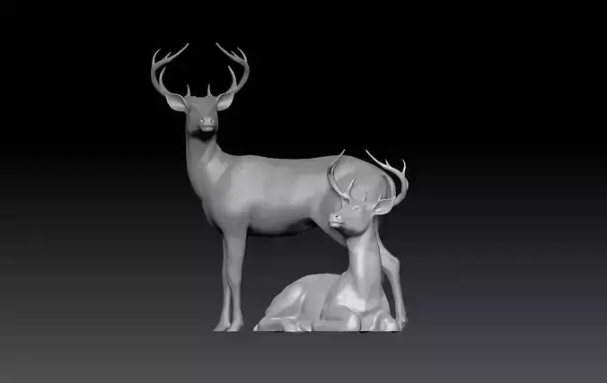 DEER CHRISTMAS DECOR 3D print model