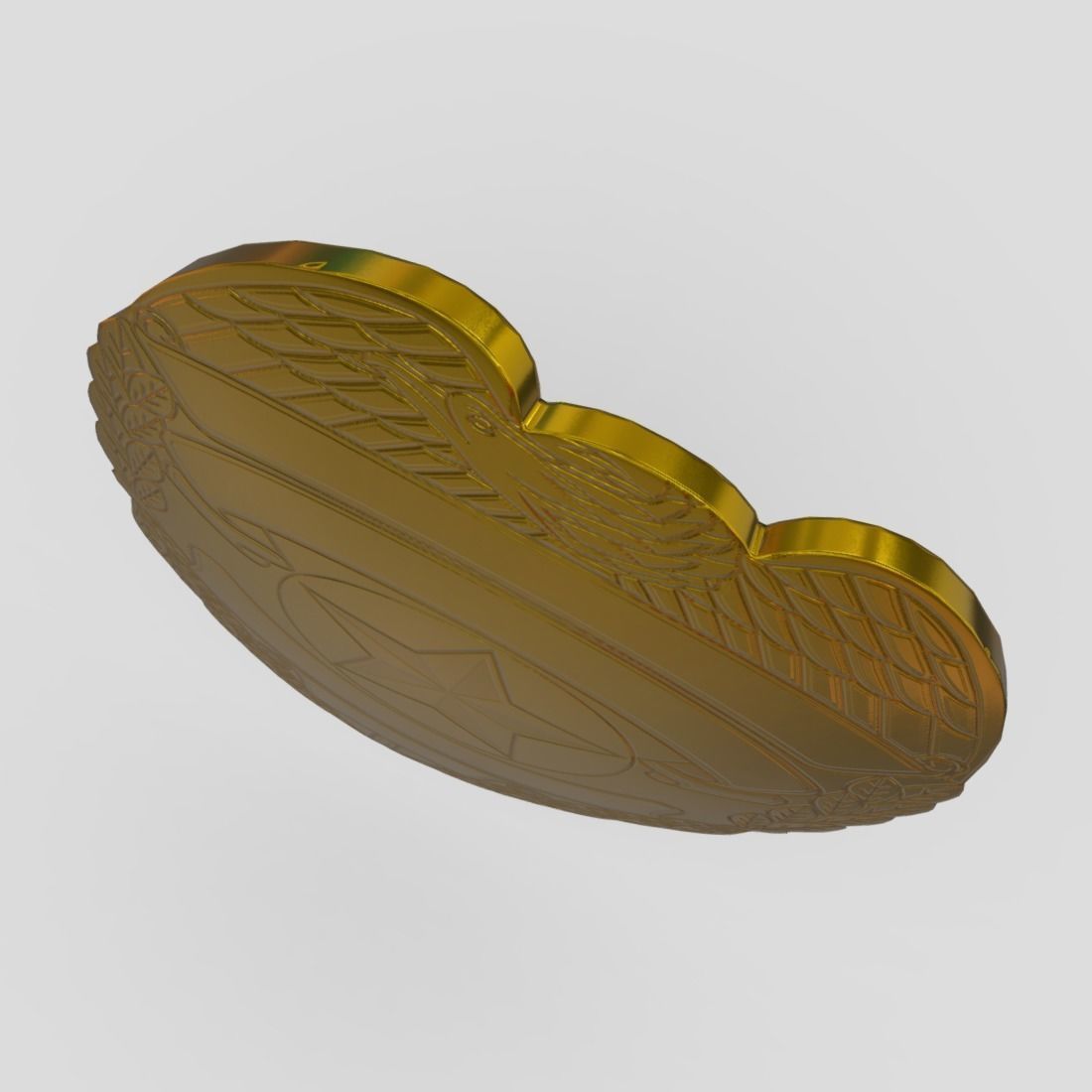 Police Badge 2 Low-poly 3D model_7