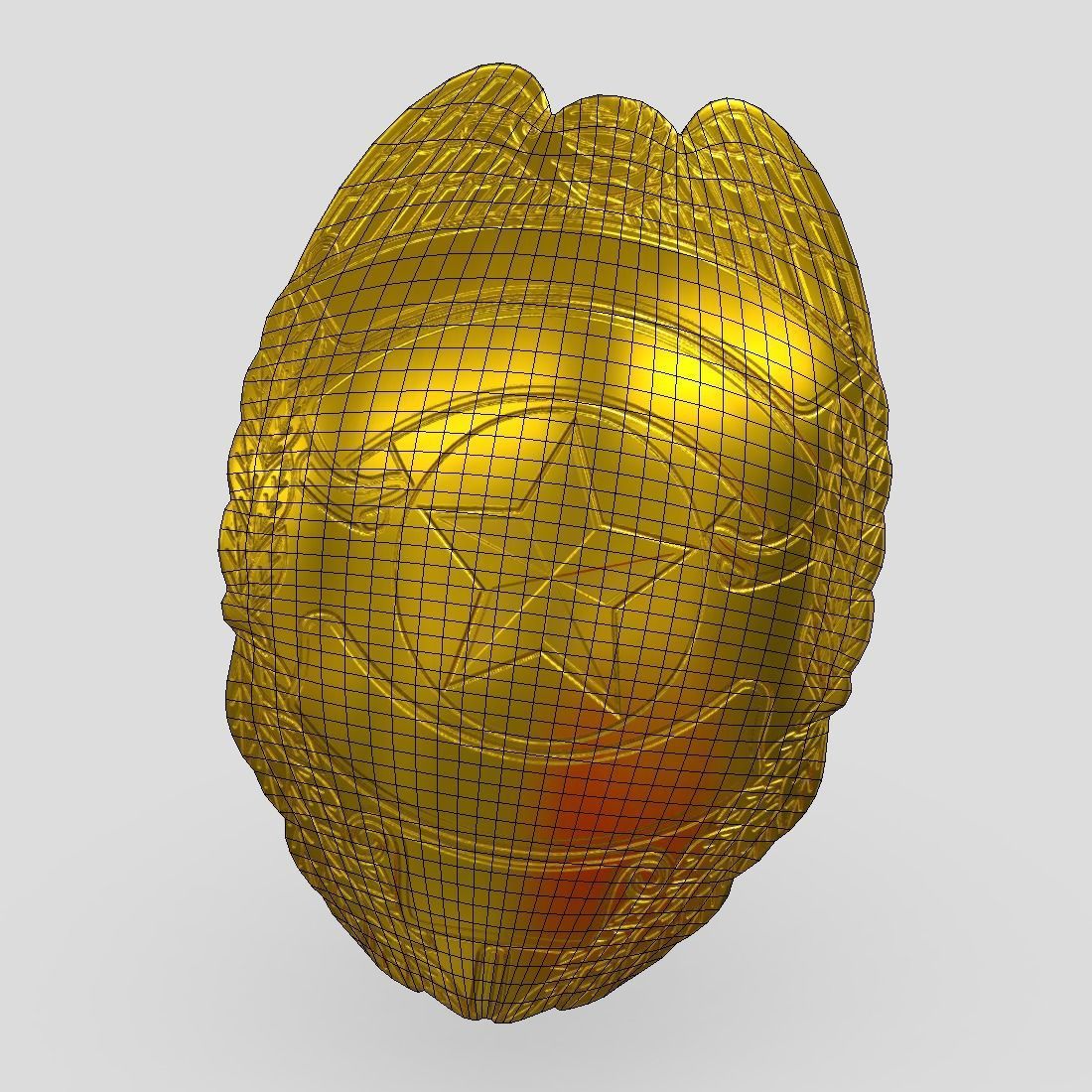 Police Badge 2 Low-poly 3D model_4