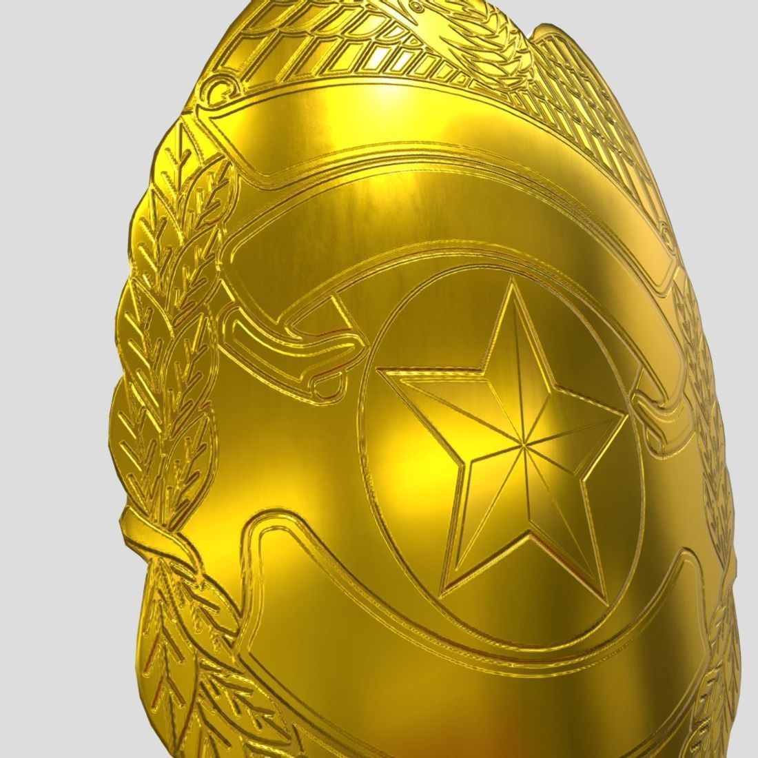 Police Badge 2 Low-poly 3D model_13