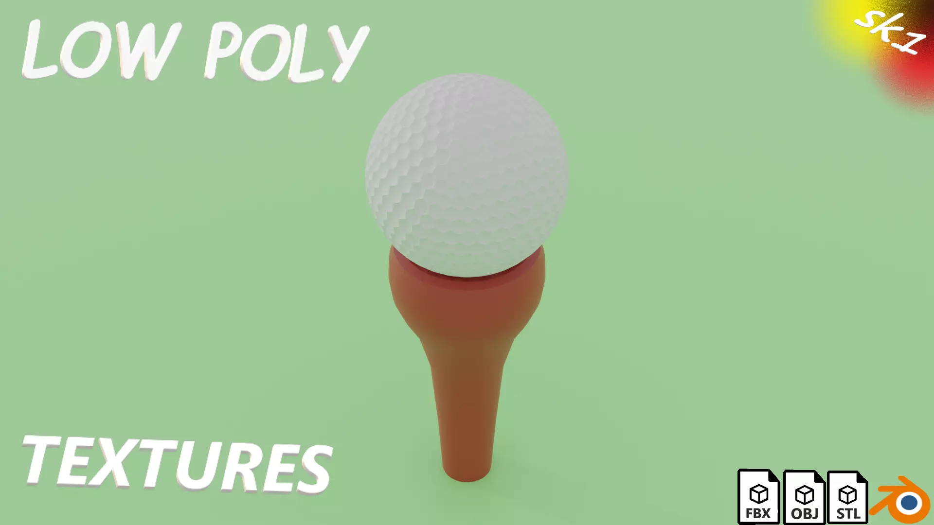 golf ball 3D model_0