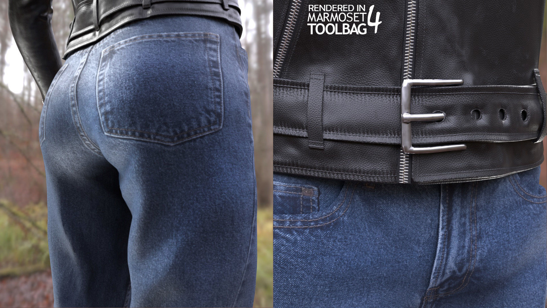 Female Casual Outfit 1 Low-poly 3D model_13