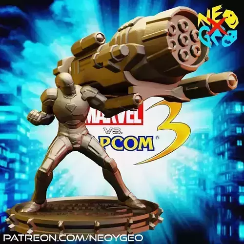 IRON MAN WITH PROTON CANNON - MARVEL VS CAPCOM 3 Free 3D print model