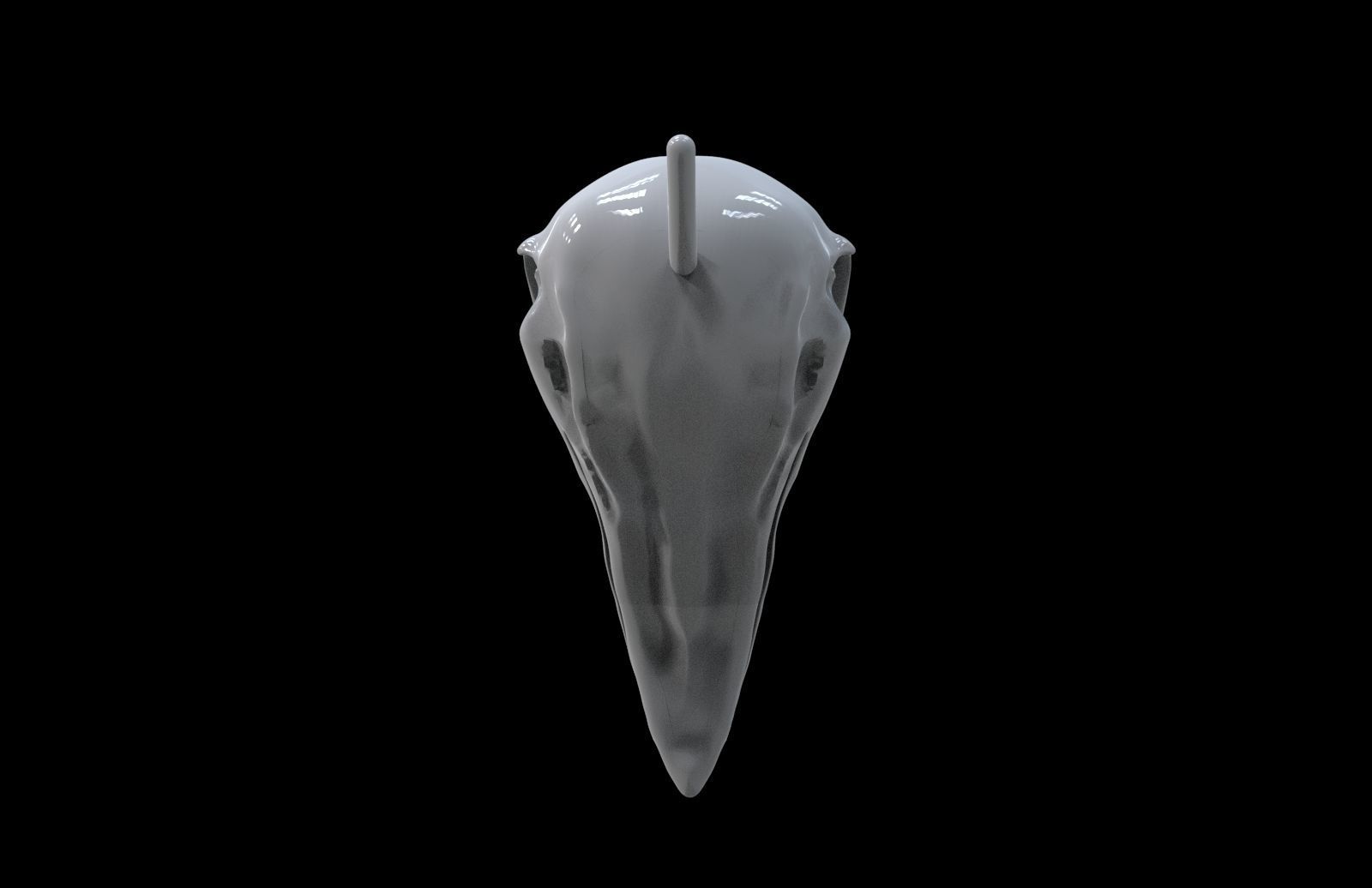Raven Skull pendant  3D print model_2