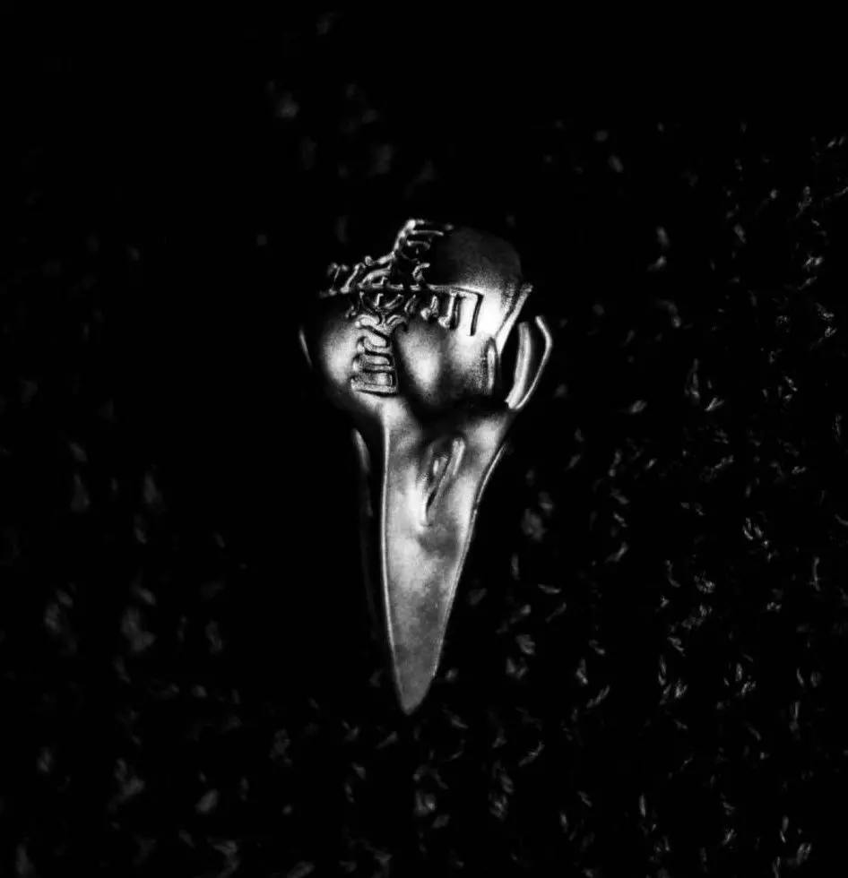 Raven Skull pendant  3D print model_0