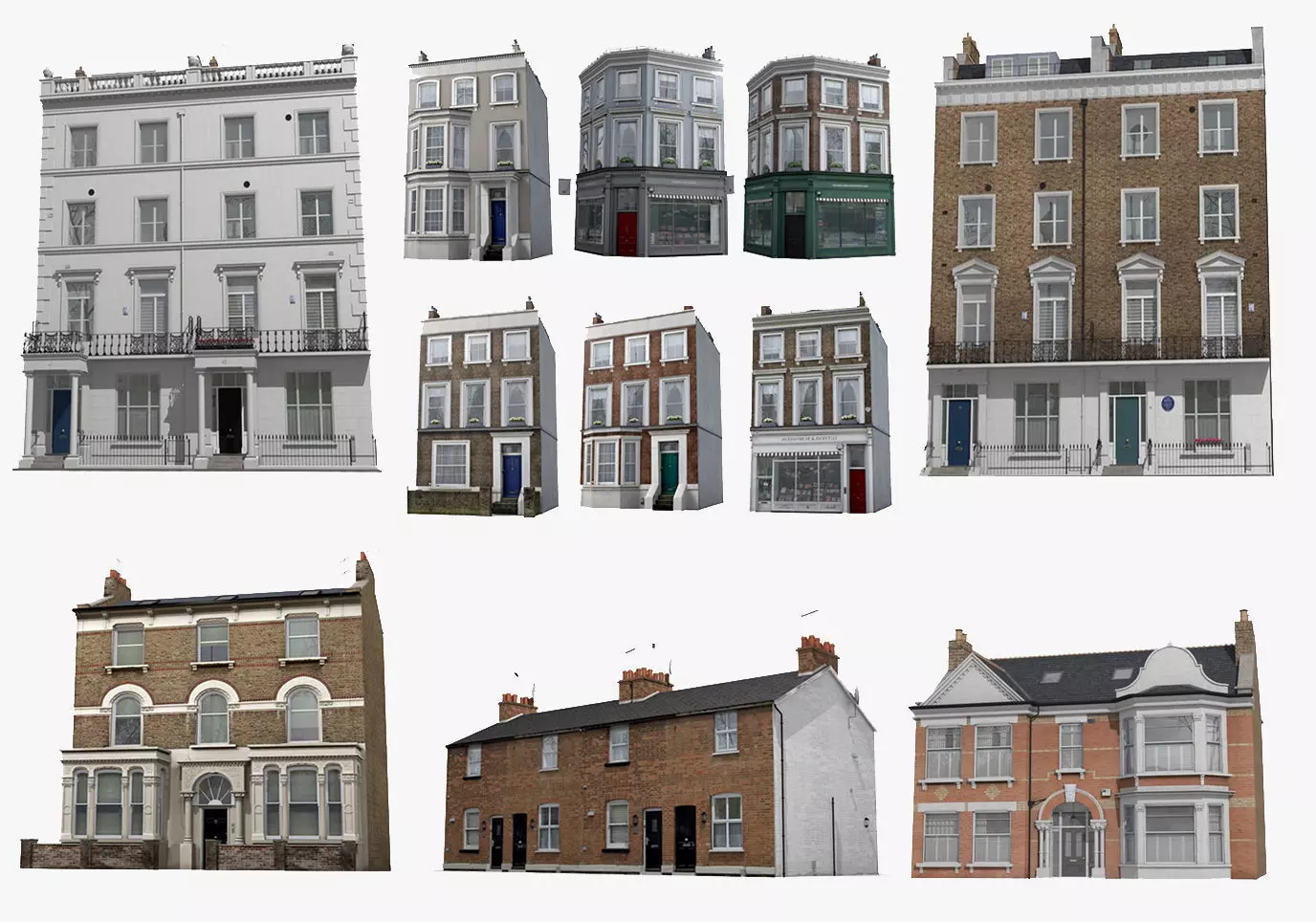 London Buildings Collection Low-poly 3D model_0