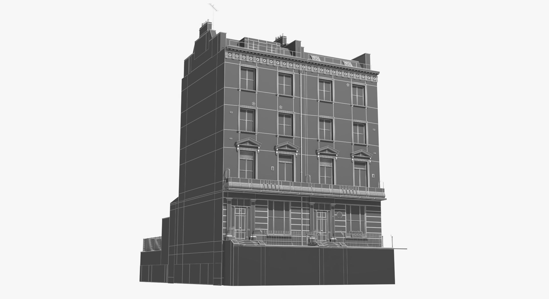 London Buildings Collection Low-poly 3D model_25