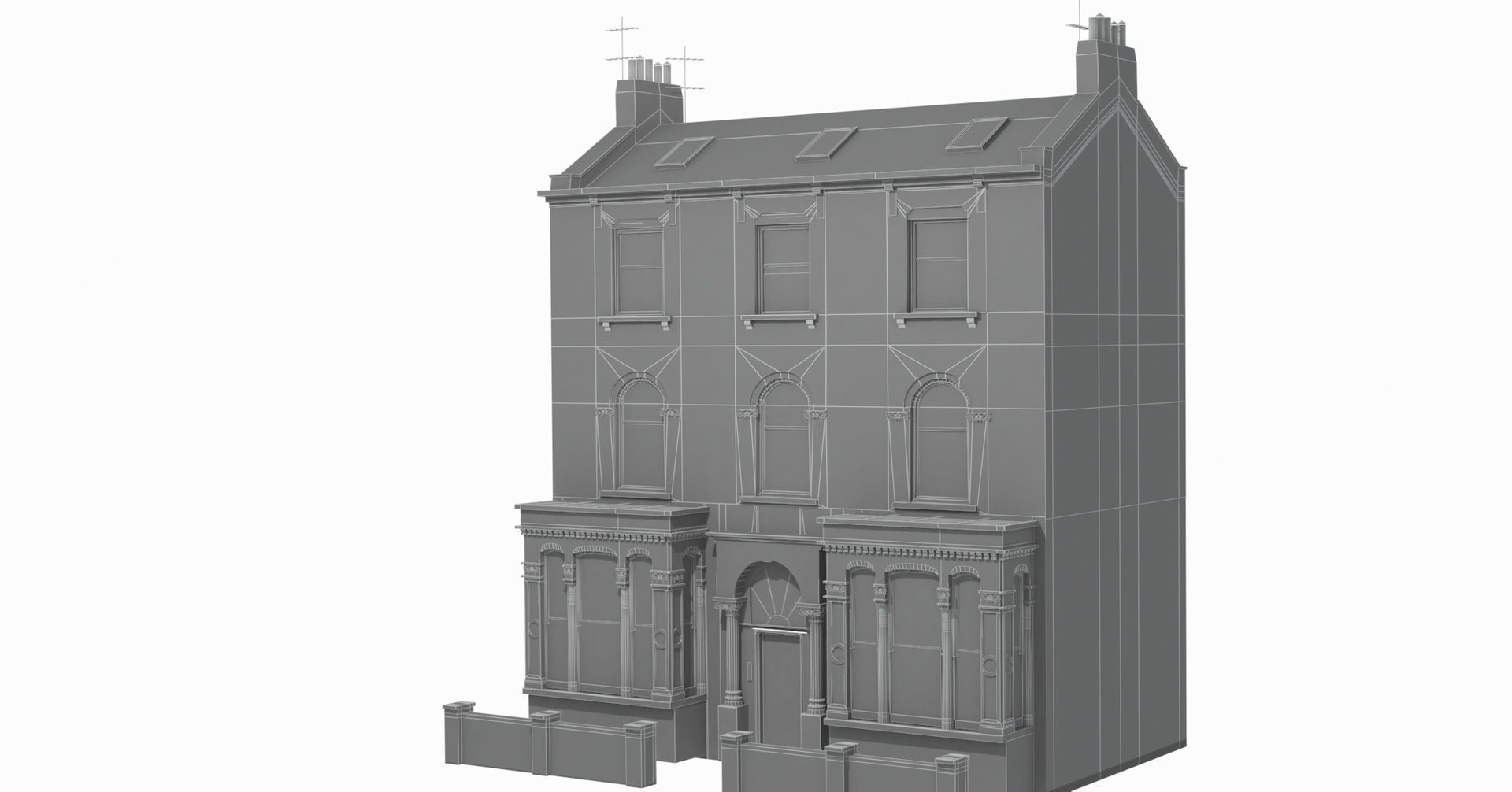 London Buildings Collection Low-poly 3D model_37