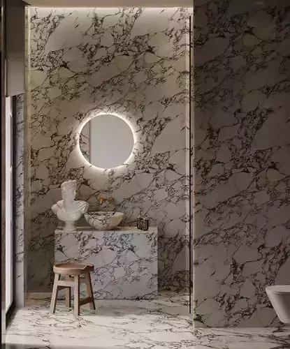 Full 3d Scene Marble Bathroom 