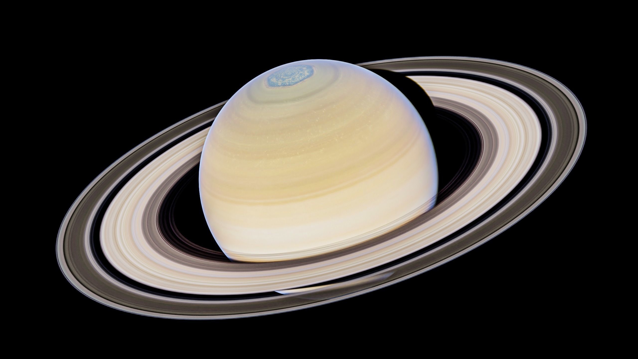 Saturn Low-poly 3D model_2