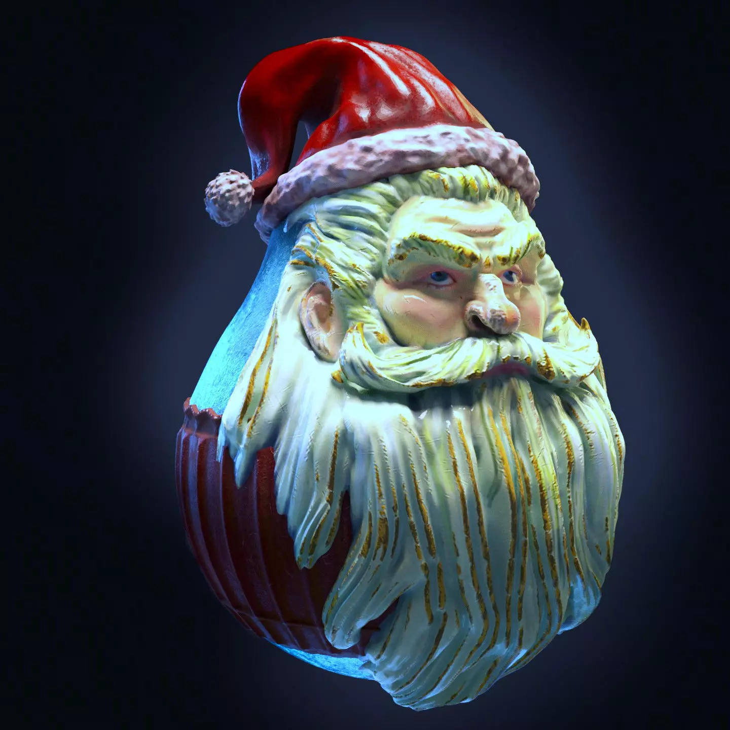 santa claus christmas ball 3D print model_0