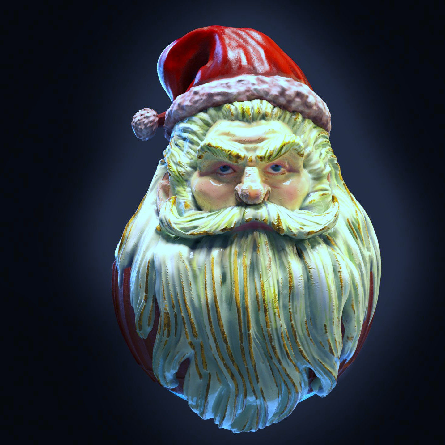 santa claus christmas ball 3D print model_1