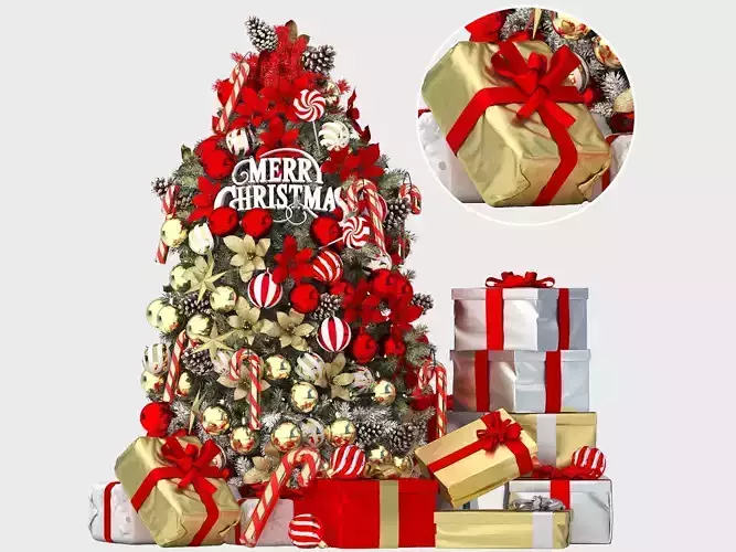 christmas tree with gifts