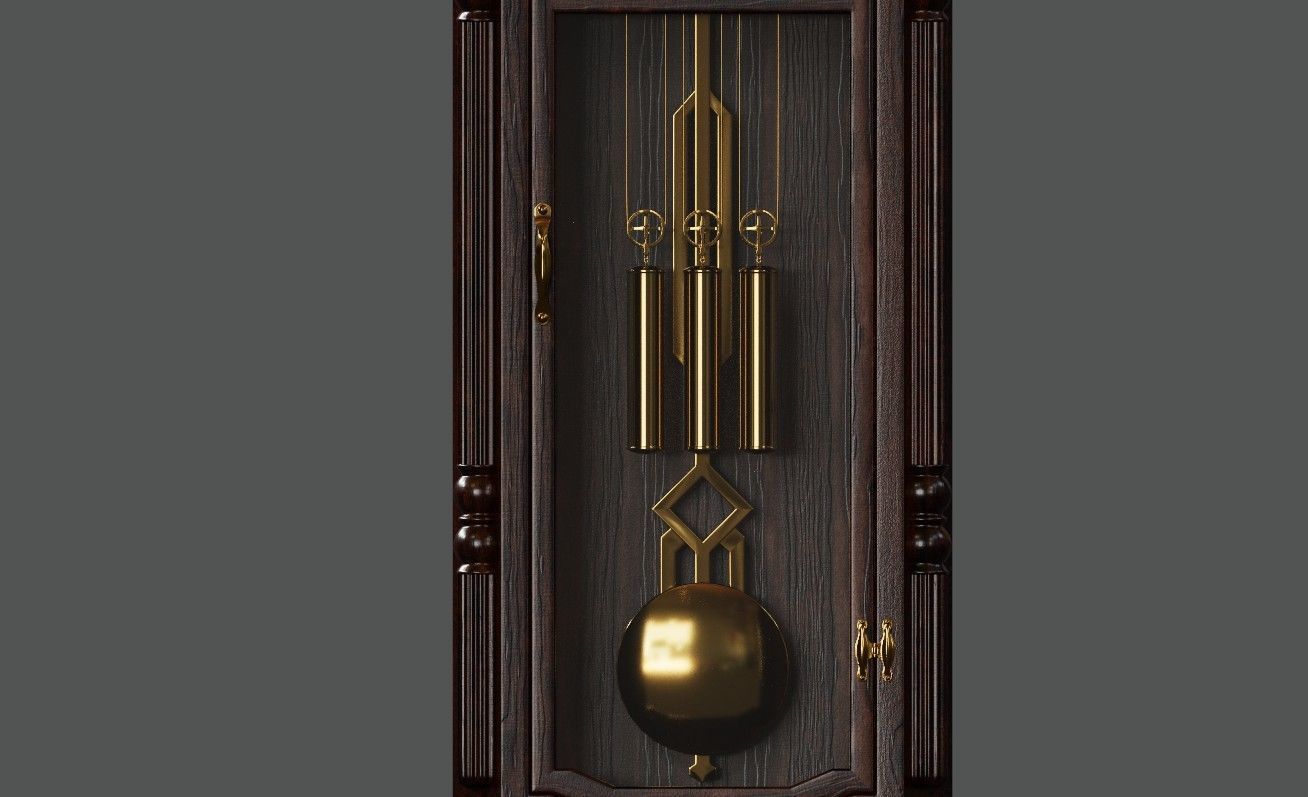 Grandpa Clock Low-Poly Game Ready 3D Model Low-poly 3D model_16