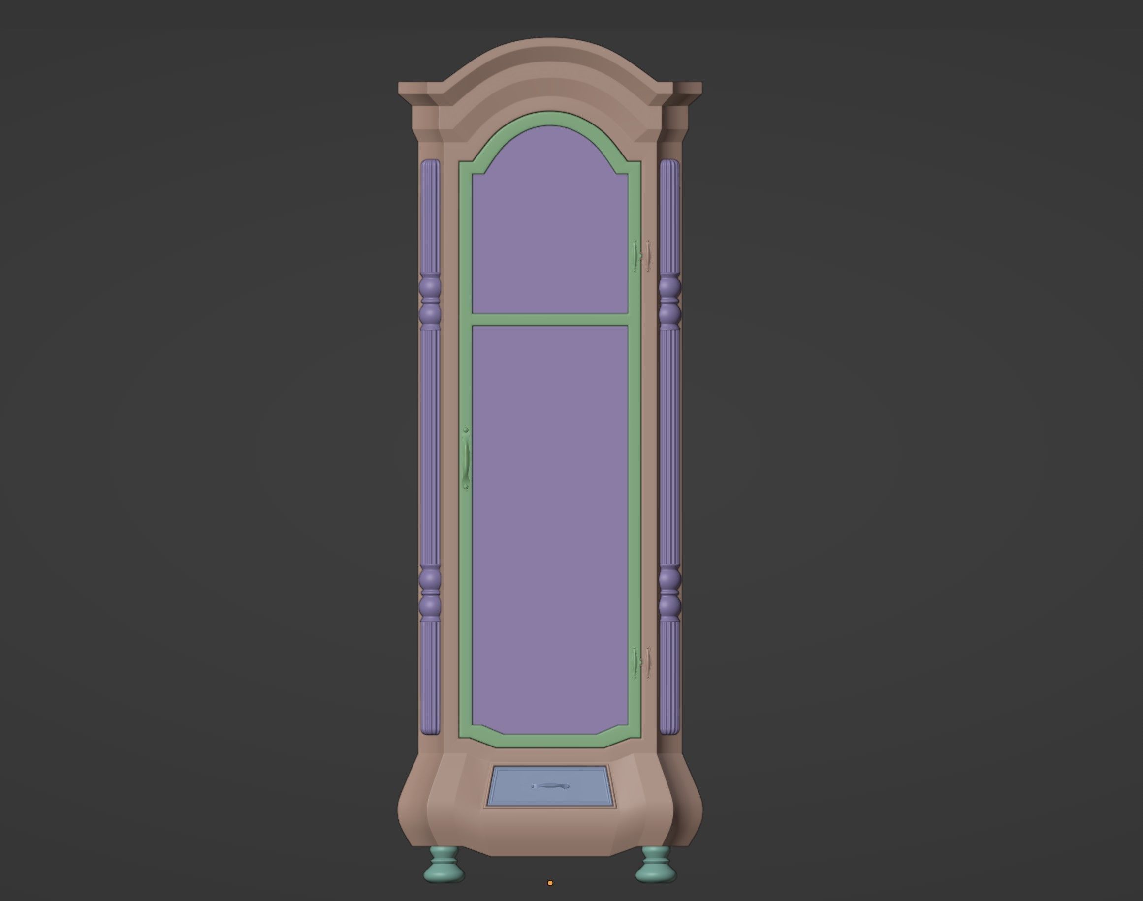 Grandpa Clock Low-Poly Game Ready 3D Model Low-poly 3D model_20