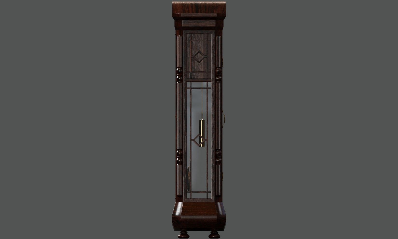 Grandpa Clock Low-Poly Game Ready 3D Model Low-poly 3D model_12