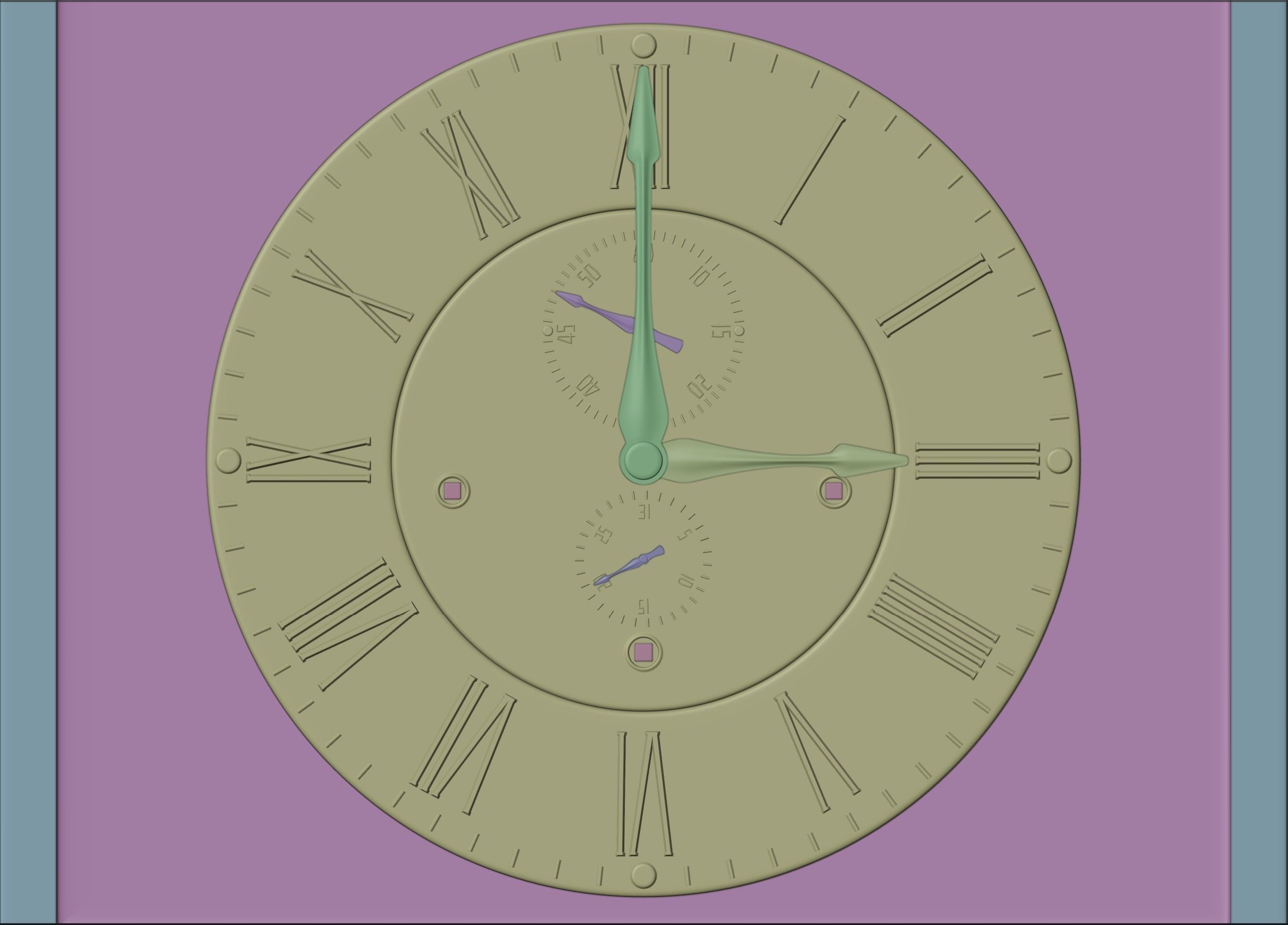 Grandpa Clock Low-Poly Game Ready 3D Model Low-poly 3D model_24