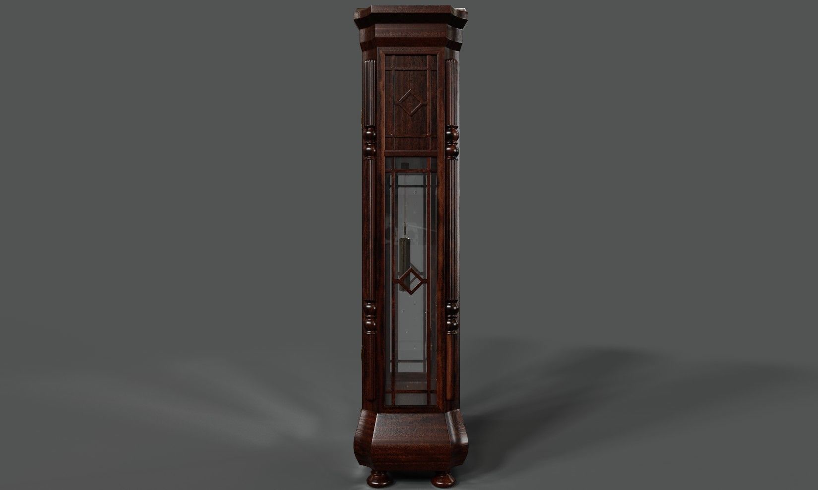 Grandpa Clock Low-Poly Game Ready 3D Model Low-poly 3D model_2