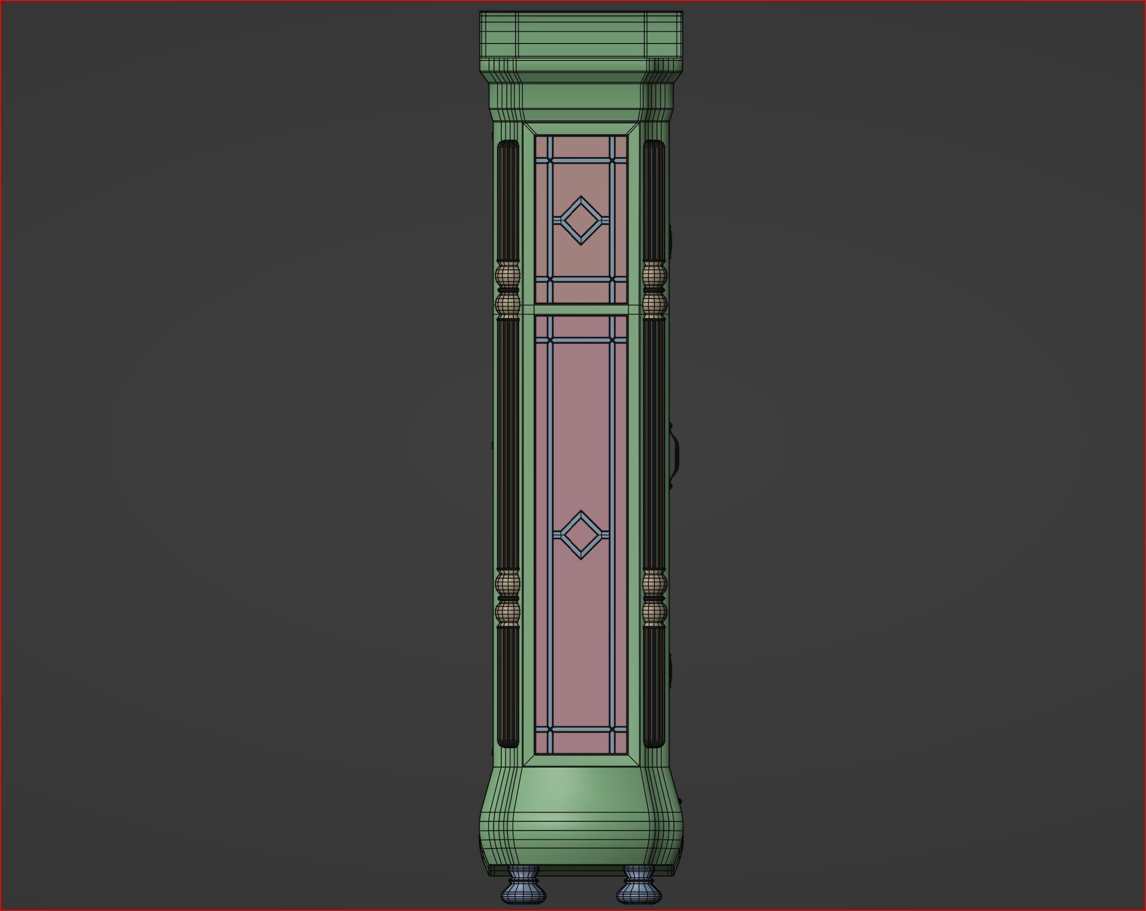 Grandpa Clock Low-Poly Game Ready 3D Model Low-poly 3D model_28