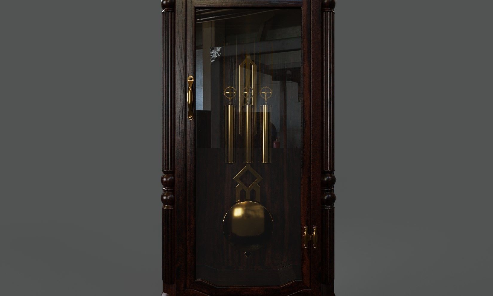 Grandpa Clock Low-Poly Game Ready 3D Model Low-poly 3D model_8