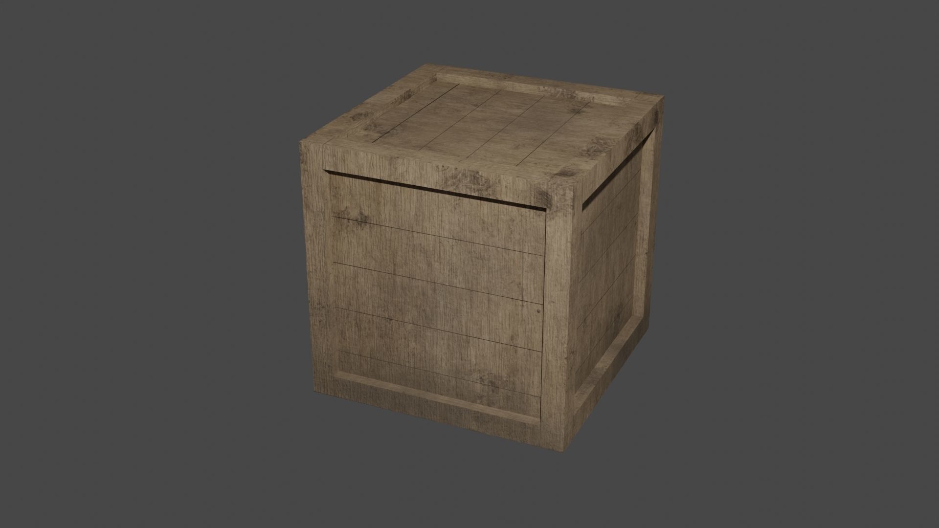  Wooden Box low-poly 3D model Low-poly 3D model_7