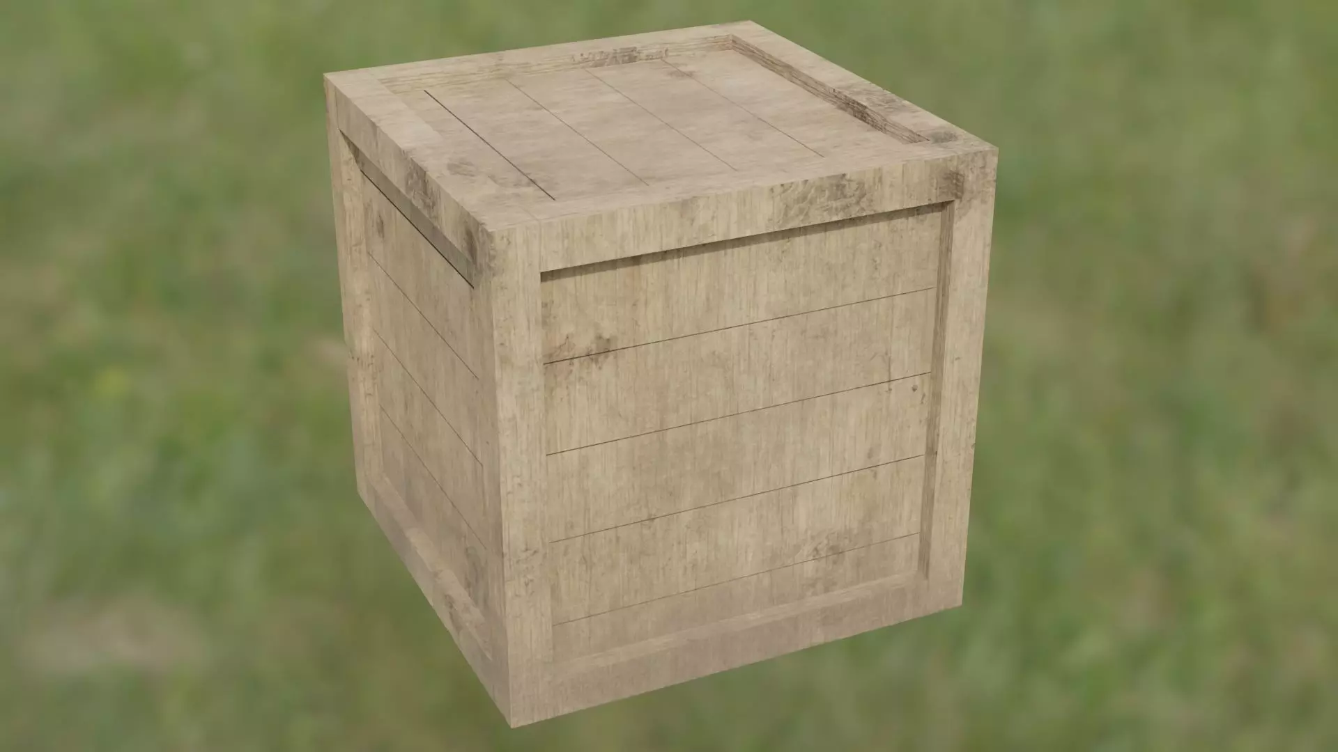  Wooden Box low-poly 3D model Low-poly 3D model_0