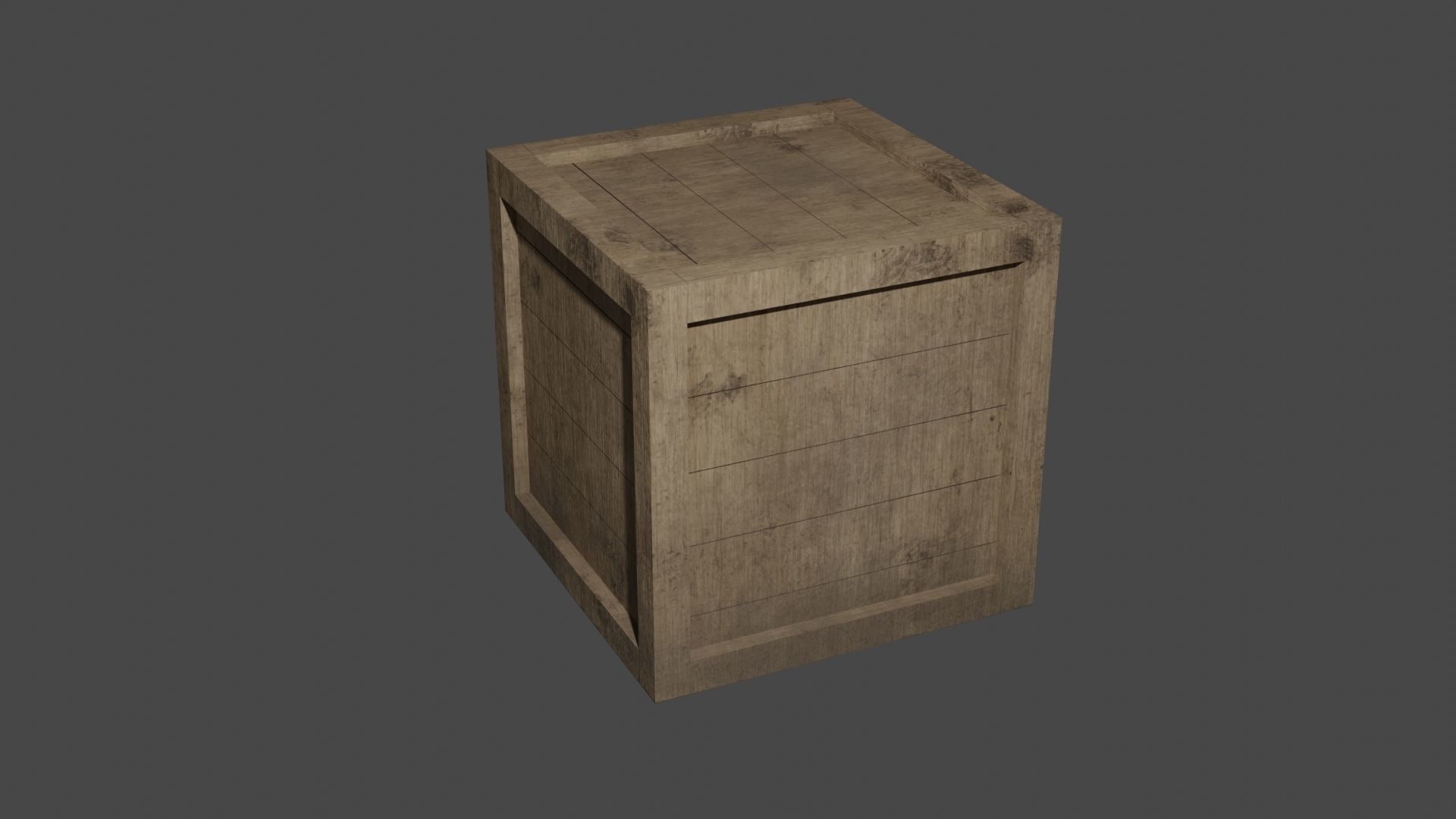  Wooden Box low-poly 3D model Low-poly 3D model_6