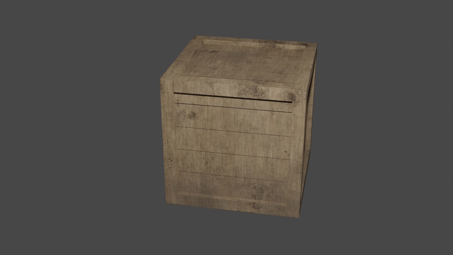  Wooden Box low-poly 3D model Low-poly 3D model_5